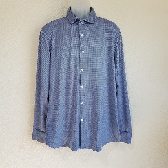 Mizzen + Main Men's Trim Fit Performance Long Sleeve Button Shirt - Picture 1 of 6